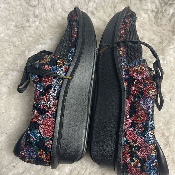 Alegria Dan-288 Lace Up leather multi color floral Clogs.EUR SZ36 - Picture 3 of 9